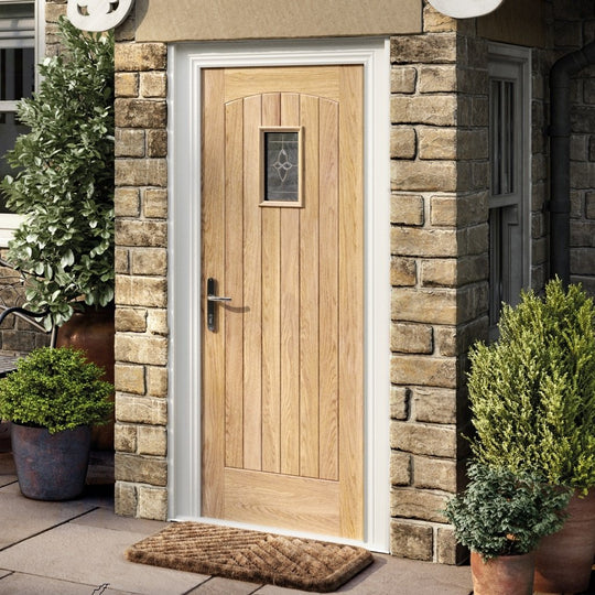 Cottage Oak Lead External Door