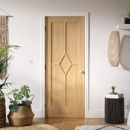 Oak Reims 5 Panel Internal Door Fully Finished
