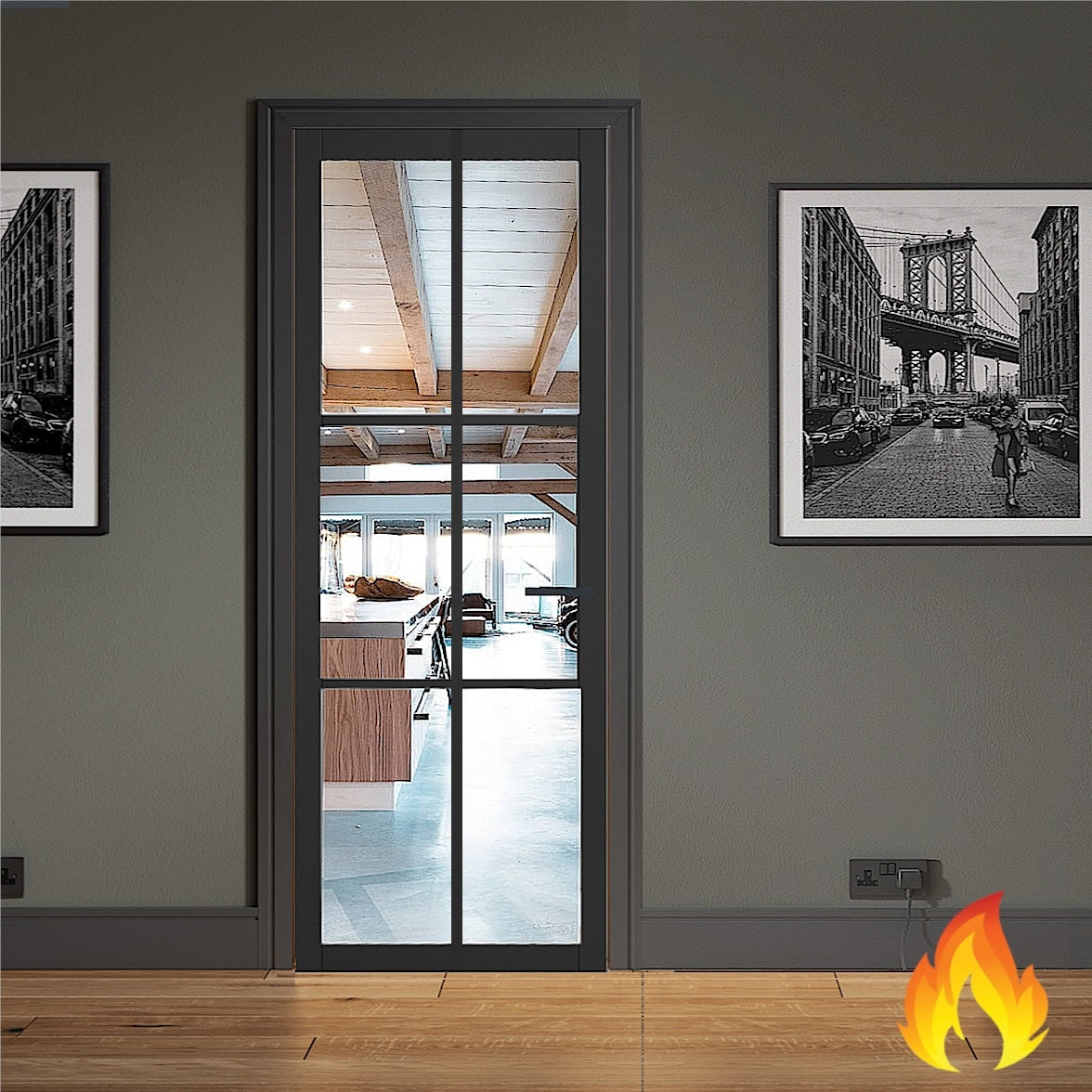 Industrial Style Extra Slim 6L Fire Door – Emerald Doors
