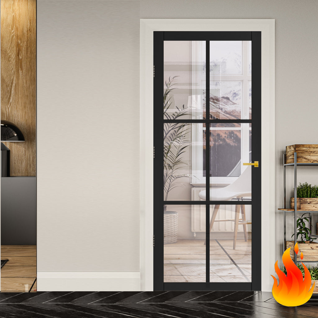 Industrial Style Extra Slim 6L Fire Door – Emerald Doors