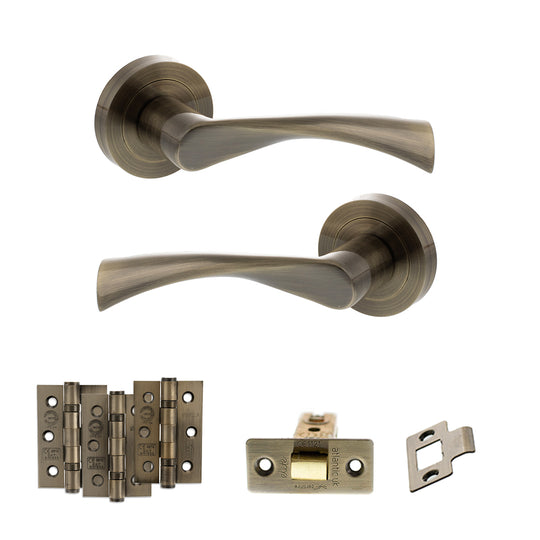 Colorado Door Handle Pack Antique Brass