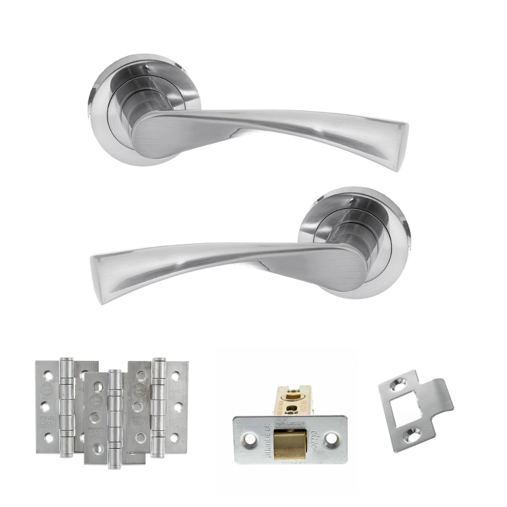 Colorado Door Handle Pack Satin Chrome – Emerald Doors