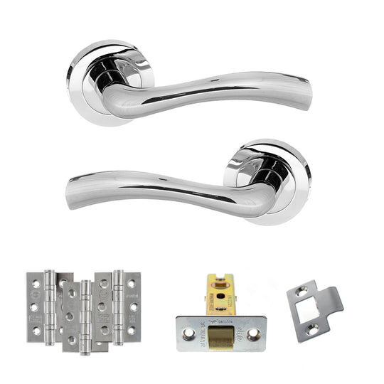 Texas Door Handle Pack Polished Chrome