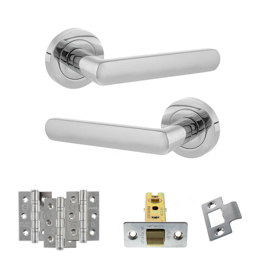 Carolina Door Handle Pack Polished Chrome