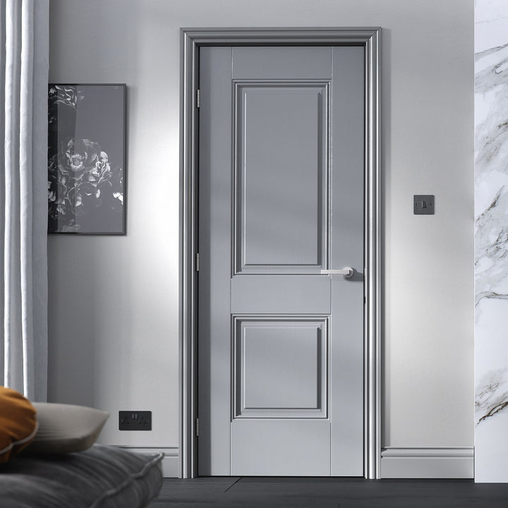 Panel Led Internal Doors Buy GREY ARNHEM 2 PANEL INTERNAL DOOR | Emerald Doors