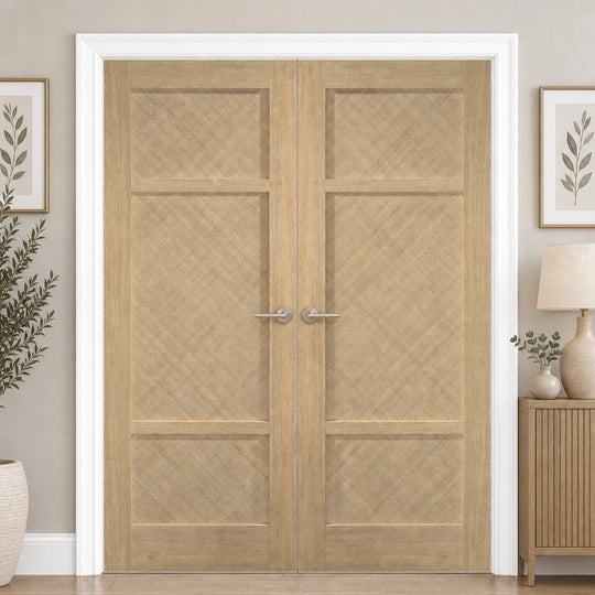 Alvin Oak Fully Finished Internal Door Pair