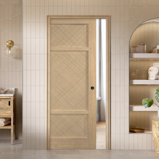 Alvin Oak Pocket Door Set