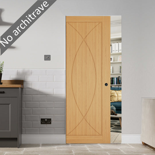Amalfi Oak Flush Pocket Door Set