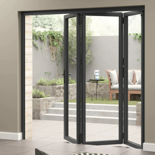 9ft Premium Slimline Grey Aluminium Bifold Doors