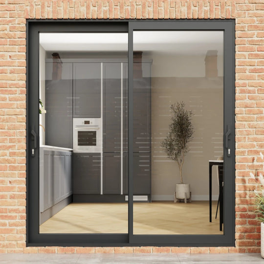 7ft Grey Aluminium Sliding Doors
