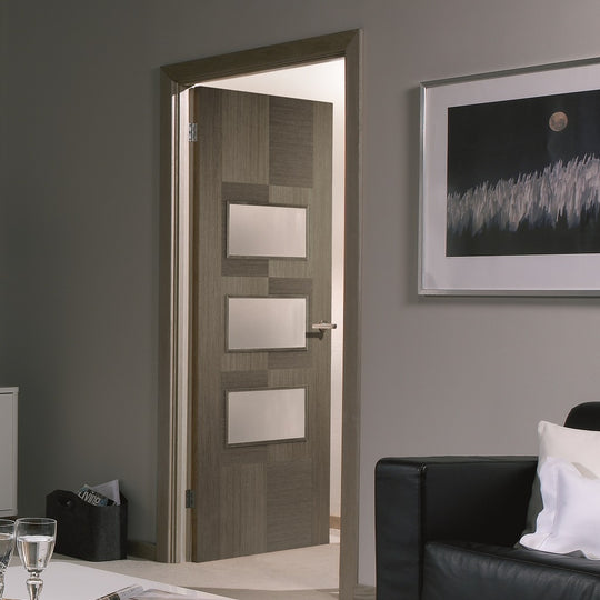 Choco Grey Apollo 3L Clear Glazed Door