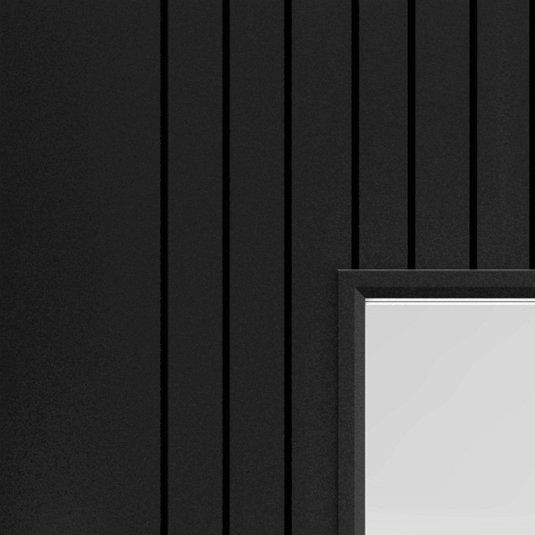 Aria Black Clear Glazed Internal Fluted Door Pair – Emerald Doors