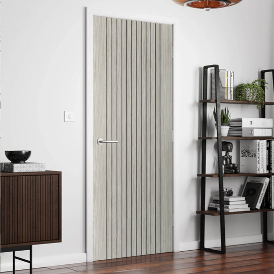 Aria Grey Fluted Fire Door