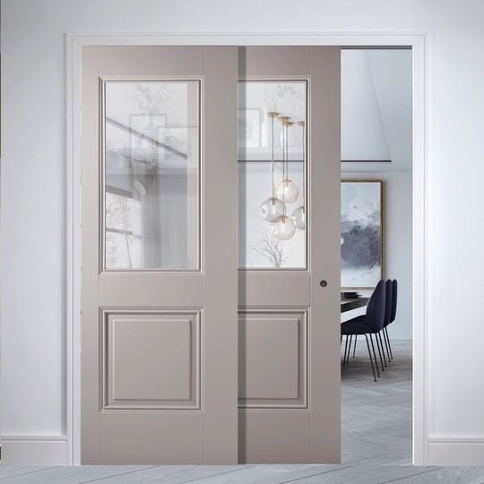 Arnhem 1 Light Grey Telescopic Pocket Door System