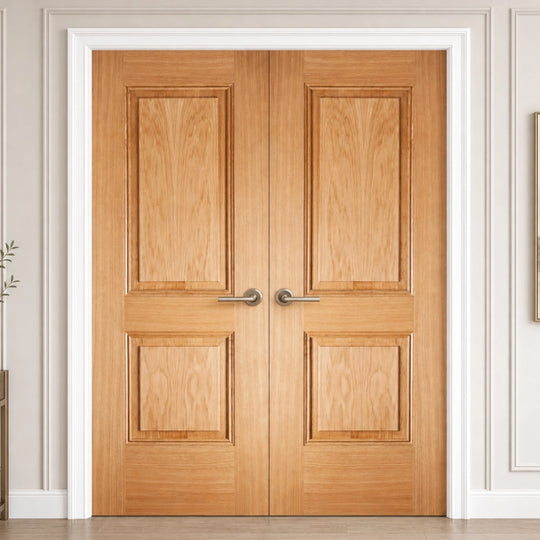 Arnhem 2 Panel Oak Fully Finished Door Pair