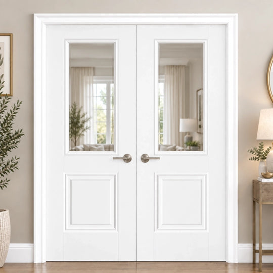 Arnhem White Clear Glazed Door Pair