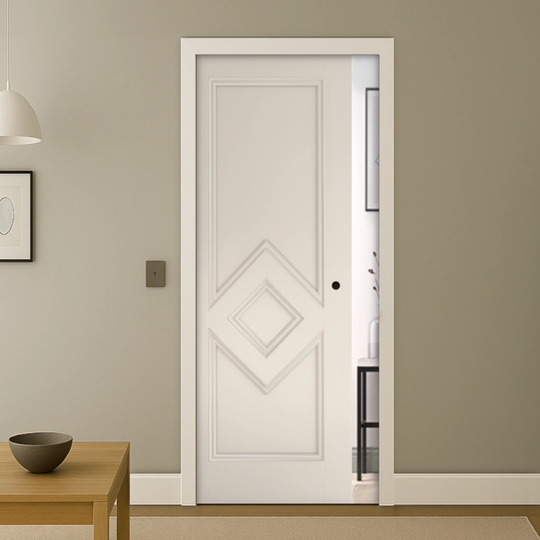 Ascot White Pocket Door Set