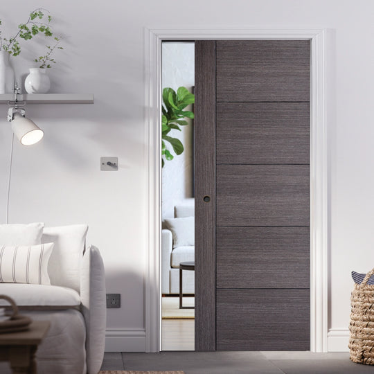 Ash Grey Vancouver Pocket Door Set