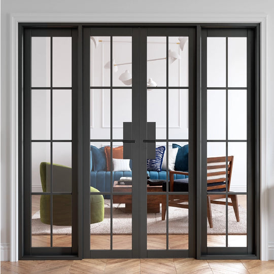 Black Malvern W8 Room Divider Set