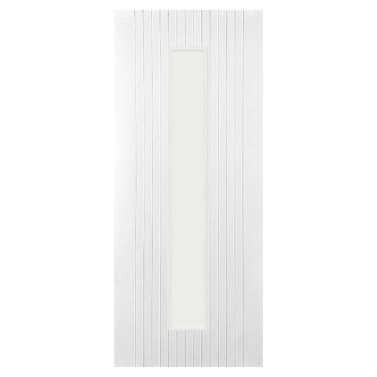 Athena White Primed 1 Light Clear Glazed Internal Door