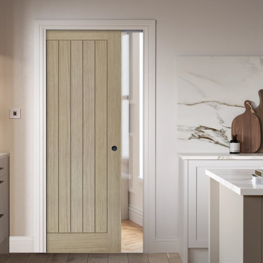 Belize Light Grey Pocket Door Set
