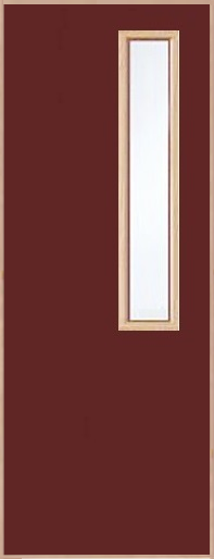 Laminate Burgundy Glazed Bespoke Fire Door FD30
