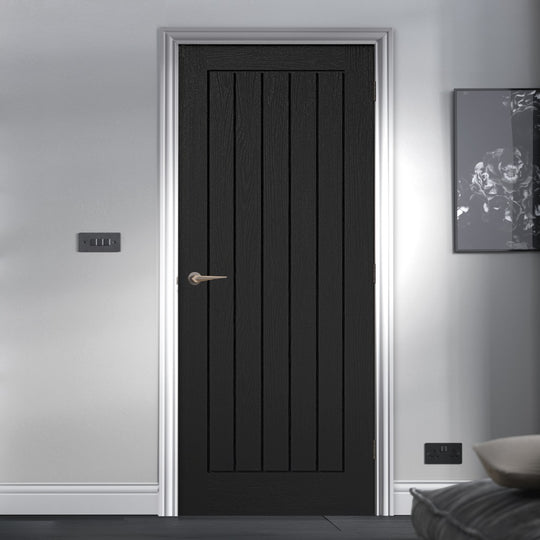 Black Mexicano Internal Fire Door Fully Finished