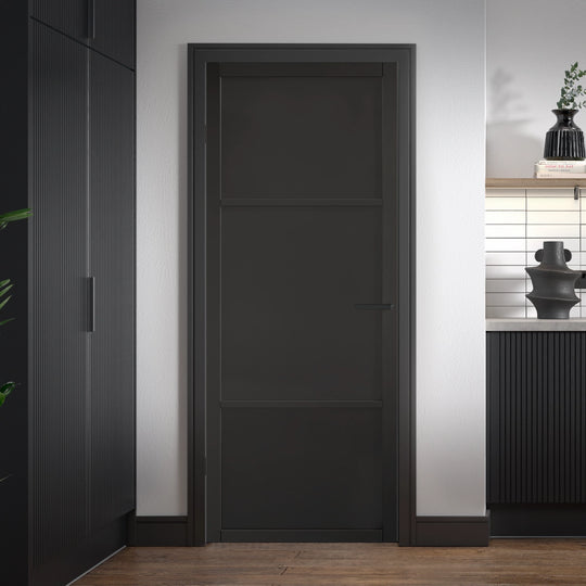 Sutton Black 3 Panel Internal Door