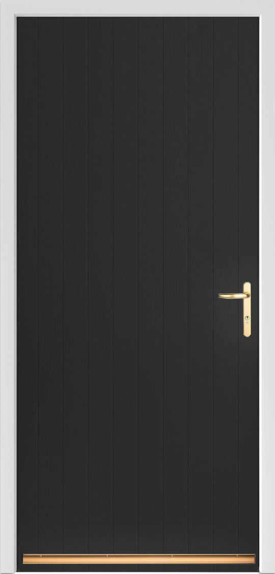 Black Tongue and Groove External Fire Door Set