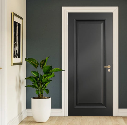 Blenheim Black Fire Door Fully Finished