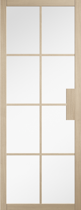 Blonde Oak Malvern 8L Clear Glazed 4 Door Telescopic Pocket Door System