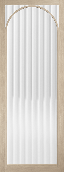 Blonde Oak Melrose Reeded Glazed 4 Door Telescopic Pocket Door System