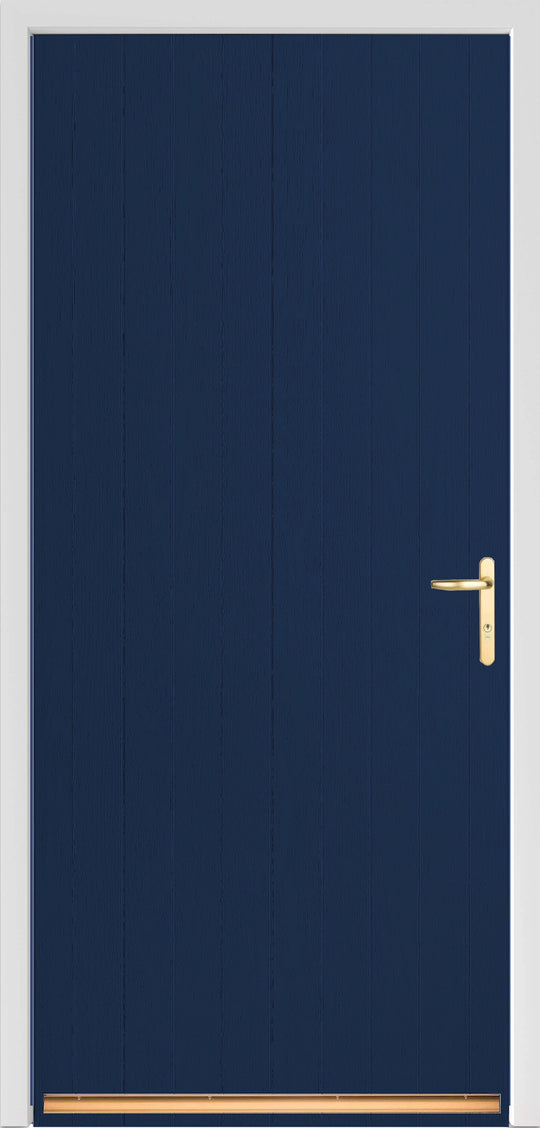 Blue Tongue and Groove External Fire Door Set
