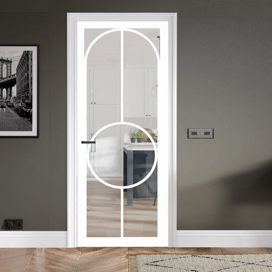 Bowery White Clear Glazed Internal Door
