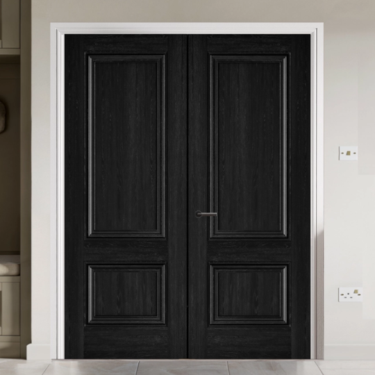 Burghley Black Laminate Door Pair