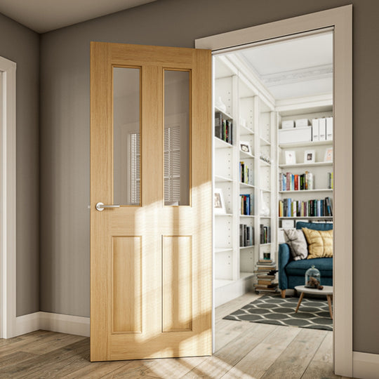 Bury Oak Prefinished Clear Glazed Internal Door