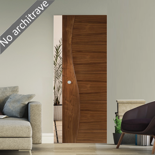 Cadiz Walnut Flush Pocket Door Set
