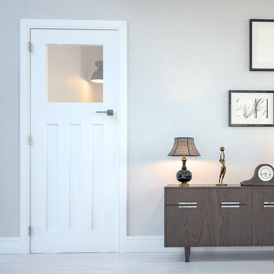 Cambridge Clear Glazed White Interior Door