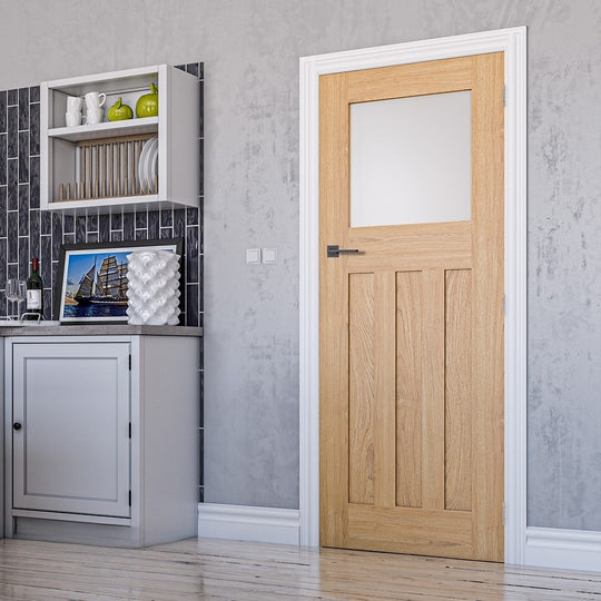 Cambridge Oak Obscure Internal Door
