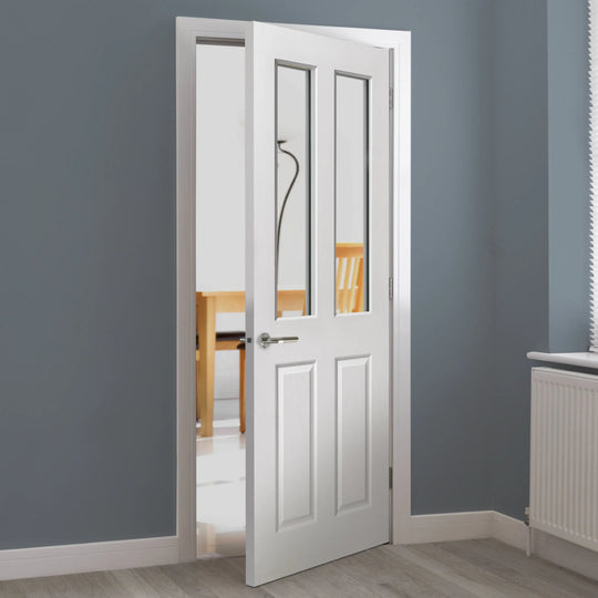 Canterbury White Moulded Glazed Bifold Door