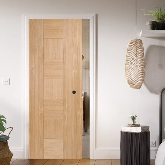 Catalonia Oak Pocket Door Set