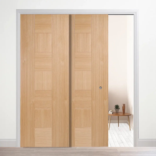 Catalonia Oak Telescopic Pocket Door System