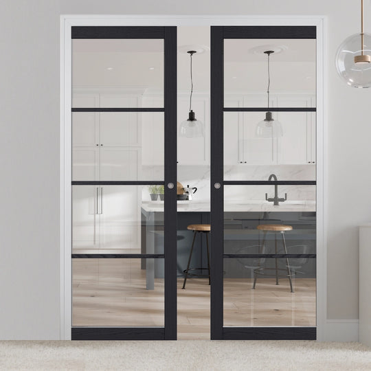Charcoal Soho 4L Double Pocket Door System
