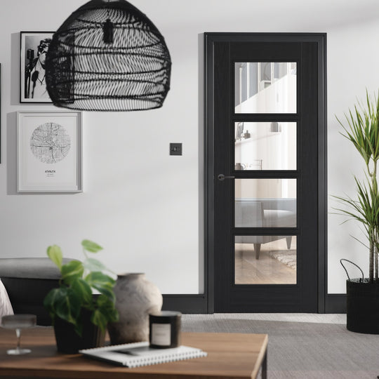 Charcoal Black Vancouver Glazed Internal Door
