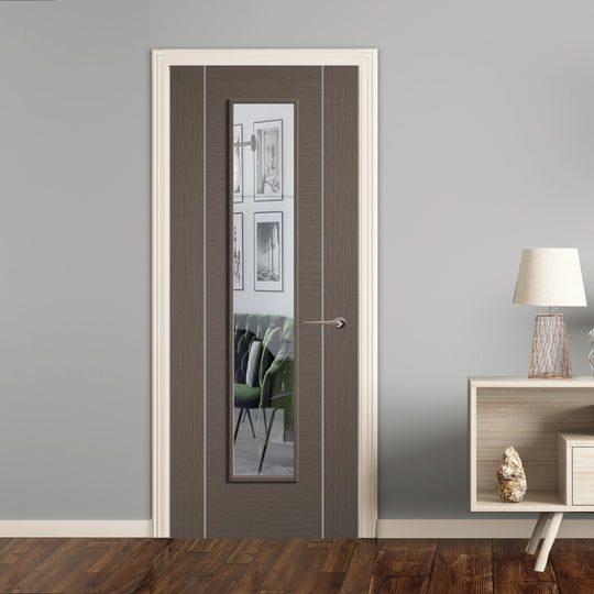 Contemporary Alcaraz 1L Clear Glazed Internal Door