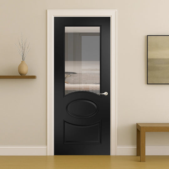 Clarendon Black Clear Glazed Fully Finished Internal Door