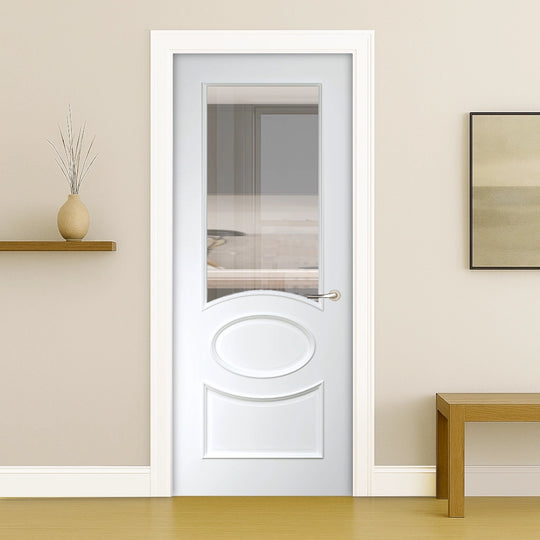 Clarendon White Primed Clear Glazed Internal Door