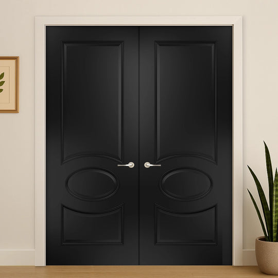 Clarendon Black Internal Door Pair Fully Finished