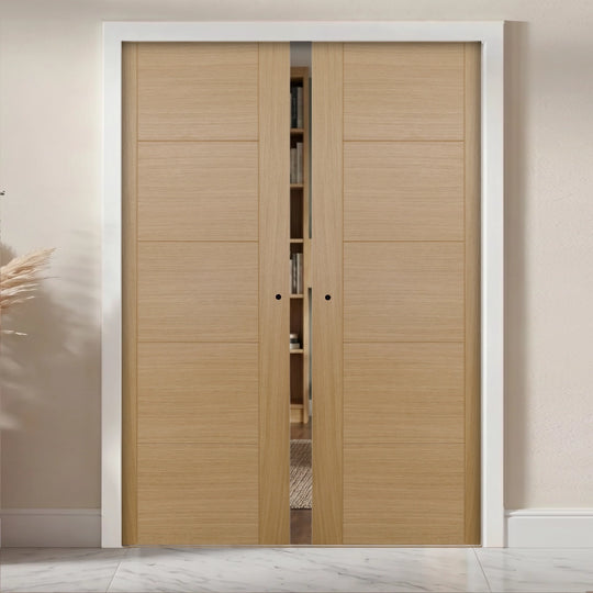 Cotswold Oak Double Pocket Door System