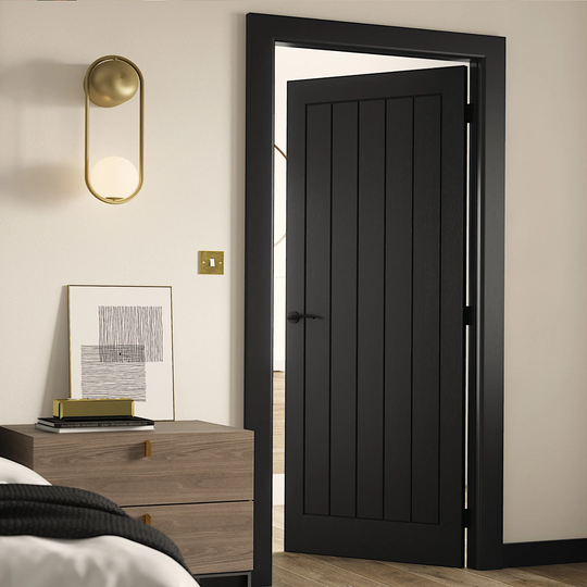 Cottage Black Fire Door
